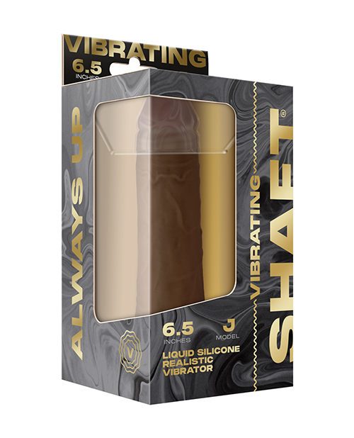 Thumbnail for Shaft Flexskin Liquid Silicone 6.5&quot; Vibrating Dong - Oak