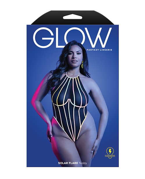 Thumbnail for Solar Flare Flash Reflective Binding Halter Tie Teddy - Black QN
