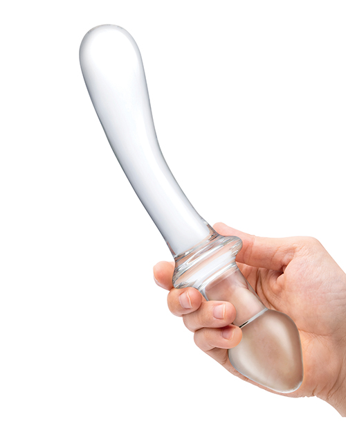 Thumbnail for Glas 9&quot; Classic Curved Dual Ended Dildo - Clear
