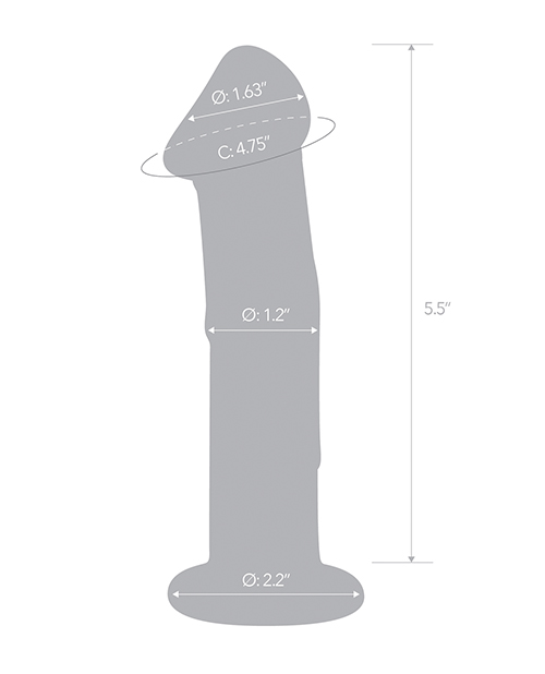 Thumbnail for Glas 6" Dildo w/Veins & Flat Base