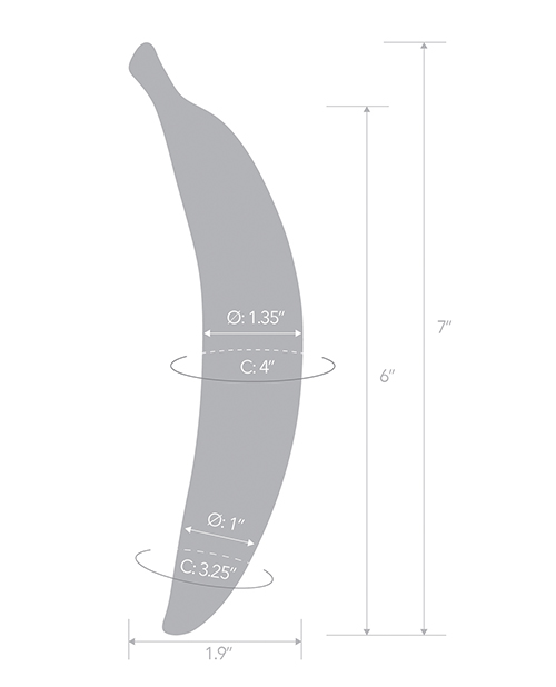 Thumbnail for Glas 7&quot; Dildo Banana Joy