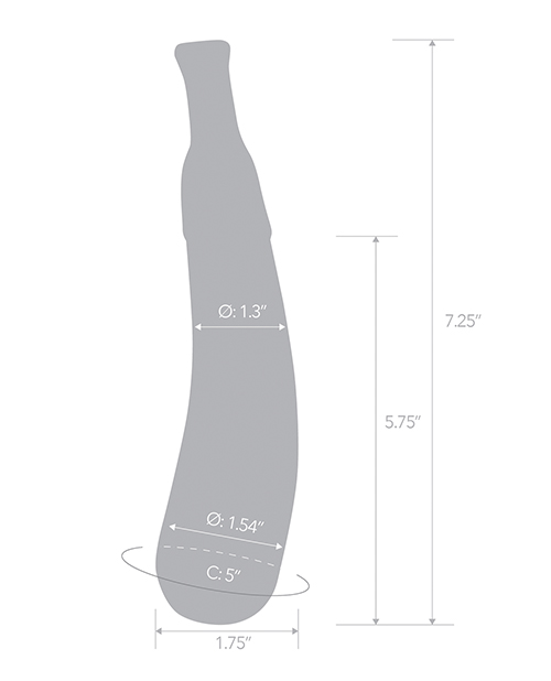 Thumbnail for Glas 7.25&quot; Dildo Eggplant Ecstasy