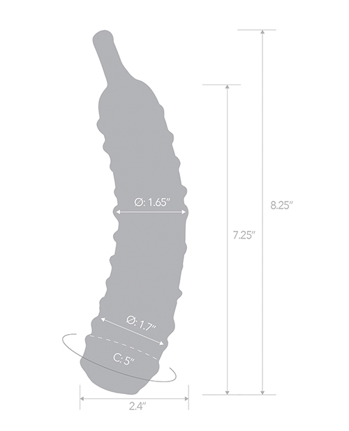 Thumbnail for Glas 8.25&quot; Dildo Caressing Cucumber