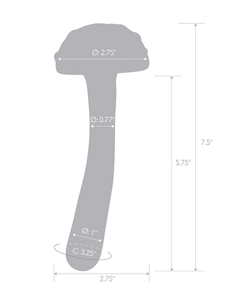 Thumbnail for Glas 7.5&quot; Magic Mushroom Dildo