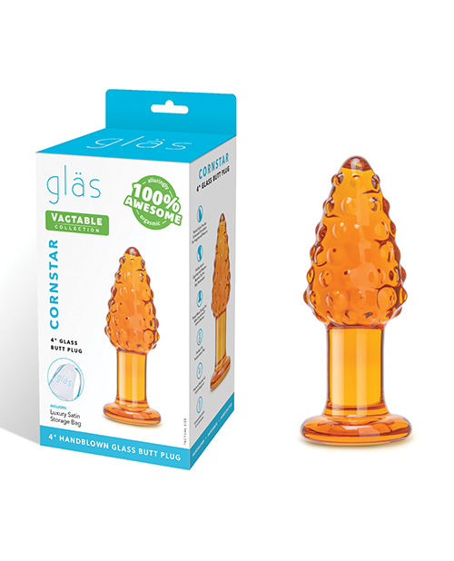Glas 4&quot; Butt Plug Cornstar