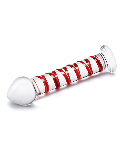 Thumbnail for Glas 8" Mr. Swirly Glass Dildo - Red