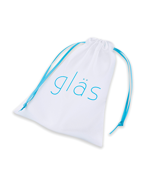 Thumbnail for Glas 3.5&quot; Rechargeable Vibrating Beaded Butt Plug - Blue