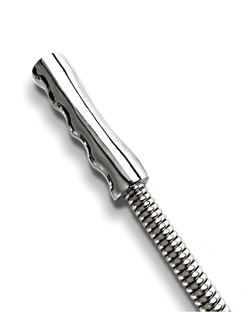 Thumbnail for Nixie Flaming Heart Riding Crop - Silver