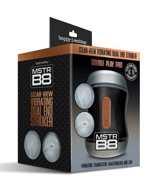 Thumbnail for MSTR B8 Double Play Pro Vibrating Clear-View Dual End Stroker