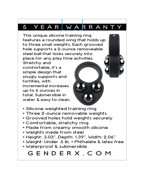 Thumbnail for Gender X Workout Ring - Black