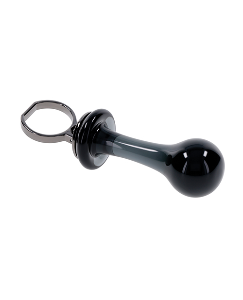 Thumbnail for Gender X Blow Pop Glass Anal Plug - Black