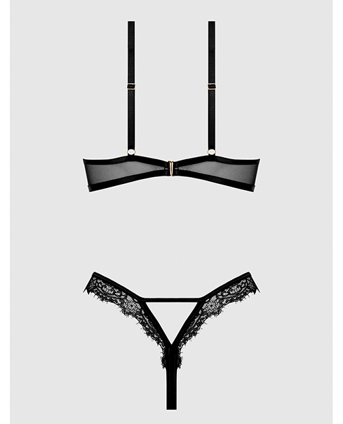 Thumbnail for Nadia Lace &amp; Mesh Cutout Teddy - Black XL
