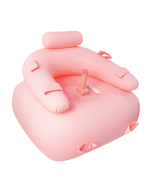 Thumbnail for Get Down On It Inflatable Cushion w/Remote Controlled Dildo & Wrist/Leg Strap