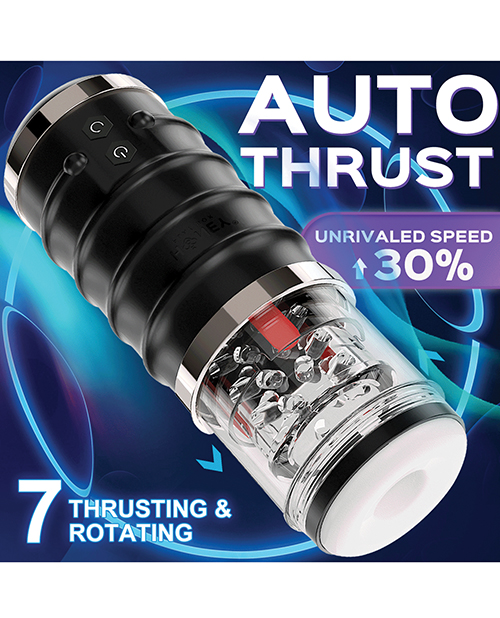Thumbnail for Warrior Auto Thrusting Male Masturbator - Black