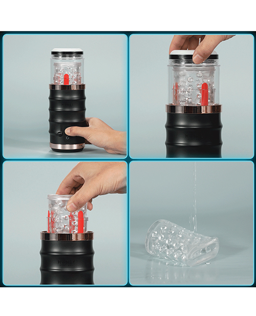Thumbnail for Warrior Auto Thrusting Male Masturbator - Black