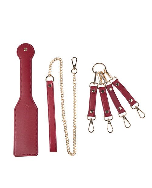 Thumbnail for Kinky Play Box Red Passion 8 pc Set Bondage Kit - Red