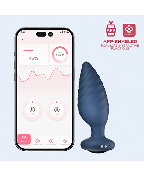 Thumbnail for Noah App-Controlled Rotating Butt Plug - Navy Blue
