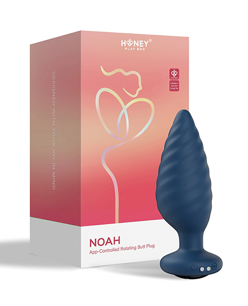Thumbnail for Noah App-Controlled Rotating Butt Plug - Navy Blue