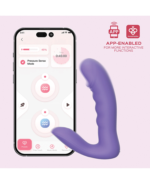 Thumbnail for RORA App-Controlled Rotating G-Spot Vibrator & Clitoral Stimulator - Purple