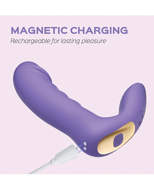 Thumbnail for RORA App-Controlled Rotating G-Spot Vibrator & Clitoral Stimulator - Purple