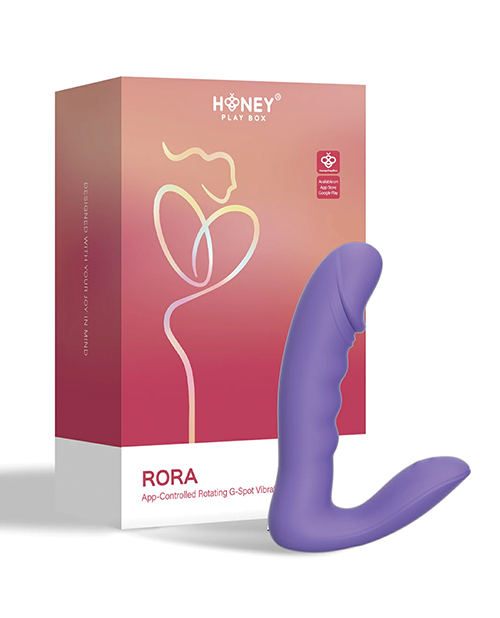 Thumbnail for RORA App-Controlled Rotating G-Spot Vibrator & Clitoral Stimulator - Purple