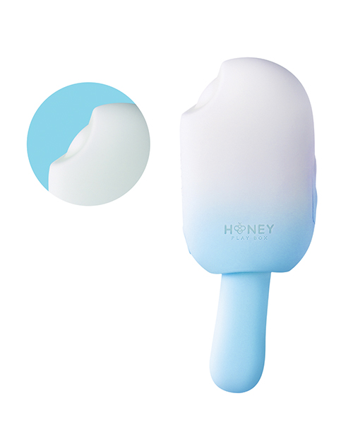 Thumbnail for Bite Me Sucking, Tapping &amp; Vibrating Cream Pop Stimulator - Blue/White