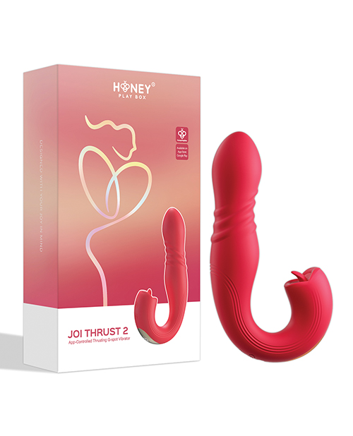 Thumbnail for Joi Thrust 2 Thrusting G-Spot Vibrator &amp; Clit Licker - Red