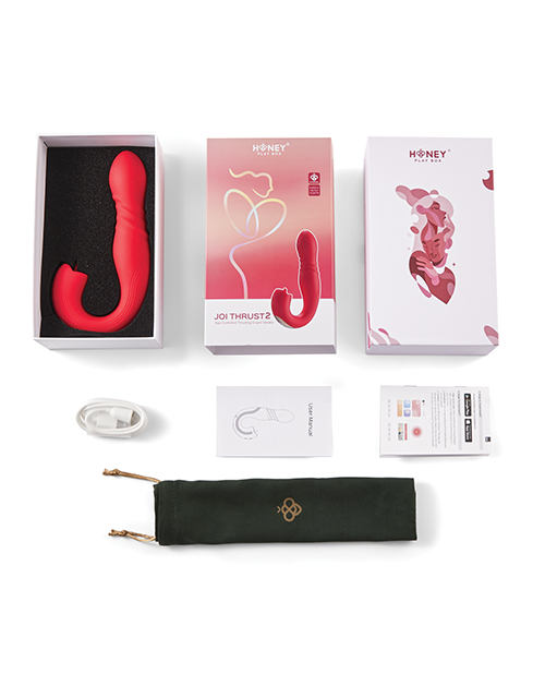 Thumbnail for Joi Thrust 2 Thrusting G-Spot Vibrator &amp; Clit Licker - Red