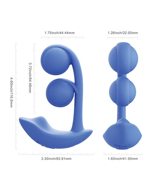 Thumbnail for Melody Twin Balls Clit & G-Spot Vibrator - Blue