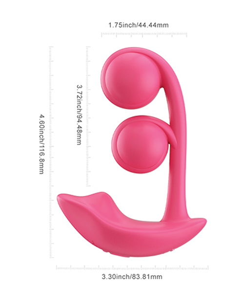 Thumbnail for Melody Twin Balls Clit &amp; G-Spot Vibrator - Pink