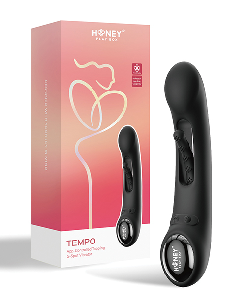 Thumbnail for Tempo Pressure Sensing App-Controlled Flapping Vibrator - Black