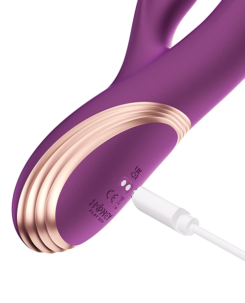 Thumbnail for GEM Twin Balls Rabbit Vibrator - Purple