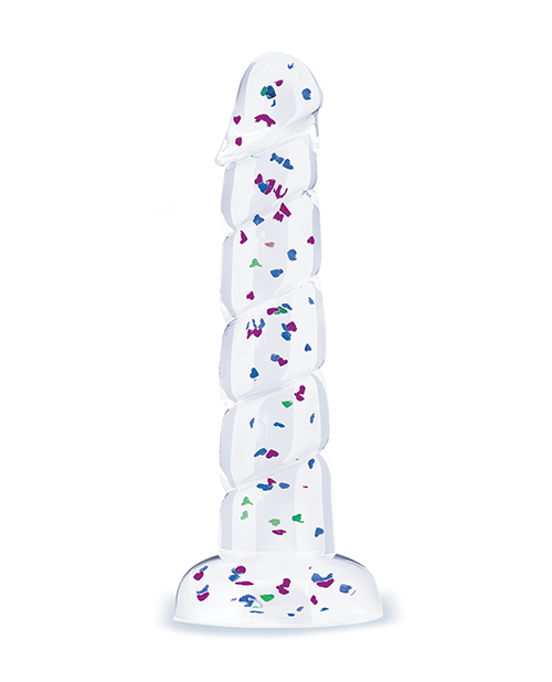 Thumbnail for Glittergasm 7.5" Swirls Dildo - Blue/Purple/Violet