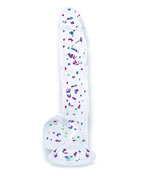 Thumbnail for Glittergasm 8.5&quot; Ballsy Dildo - Blue/Purple/Violet