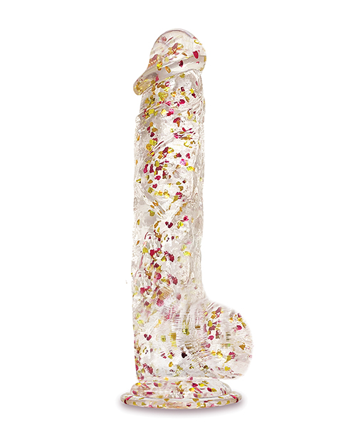 Thumbnail for Glittergasm 8.5&quot; Ballsy Dildo - Red/Gold/Orange