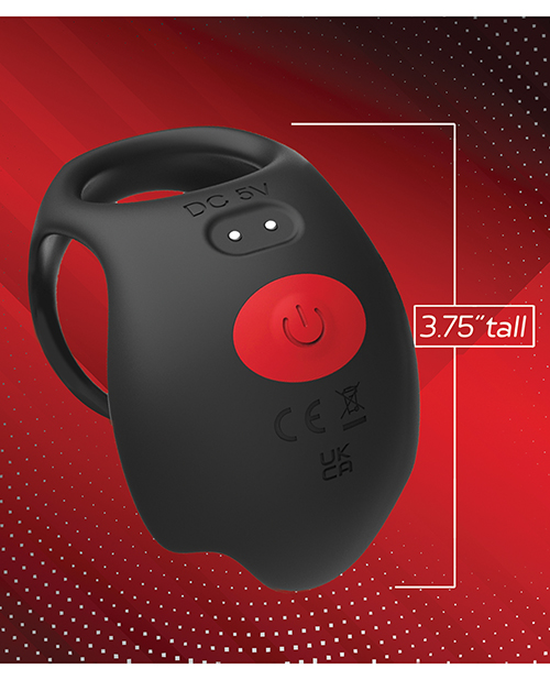 Thumbnail for Massive Red Dot Cock Ring V3 - Black