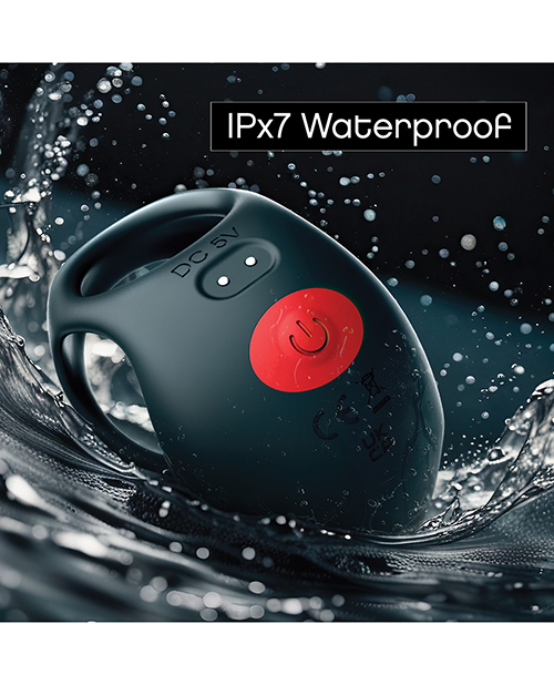Thumbnail for Massive Red Dot Cock Ring V3 - Black