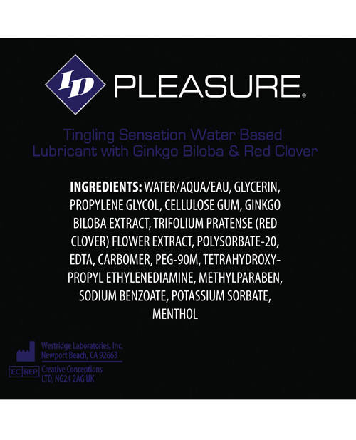 Thumbnail for ID Pleasure Waterbased Tingling Lubricant - 8.5 oz Flip Cap Bottle
