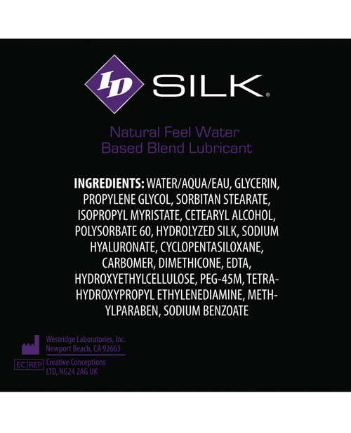Thumbnail for ID Silk Natural Feel Lubricant - 4.4 oz Flip Cap Bottle