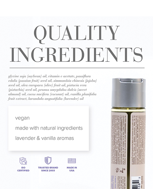 Thumbnail for JO Naturals Massage Oil - Lavender &amp; Vanilla 4 oz Bottle