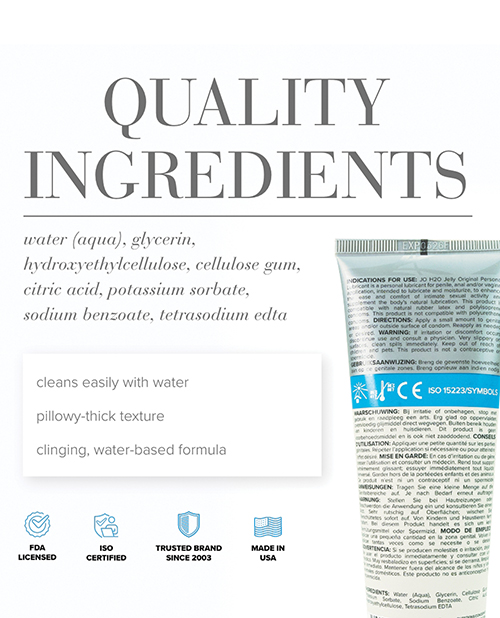 Thumbnail for JO H2O Jelly - Original Lubricant 4 oz