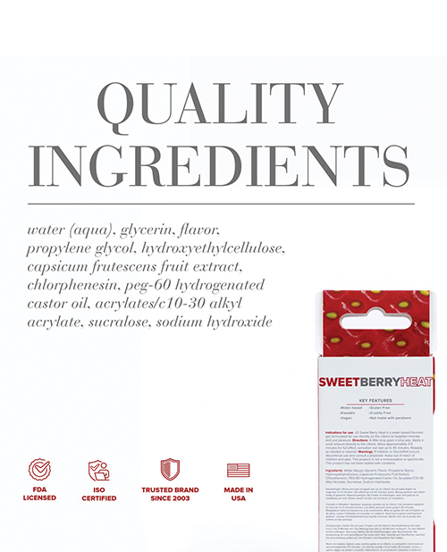 Thumbnail for JO Sweet Berry Heat - Sweet Berry Stimulant 0.34 oz