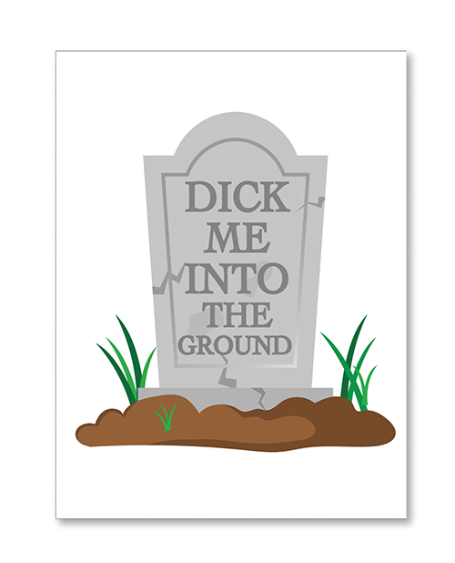 Thumbnail for Halloween Dick In Ground Greeting Card w/Sticker
