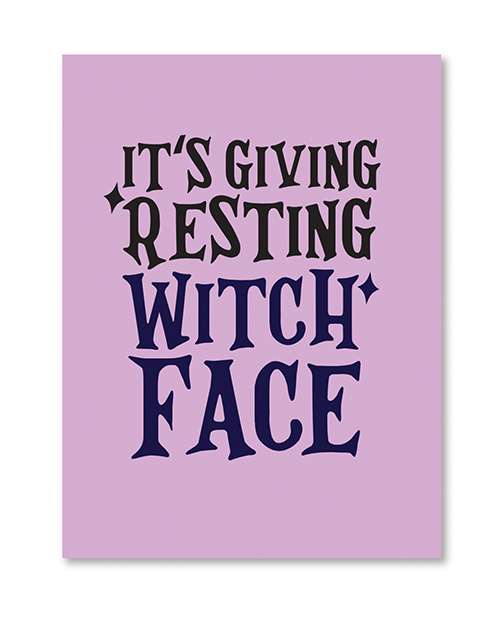 Thumbnail for Halloween Witch Face Greeting Card w/Sticker