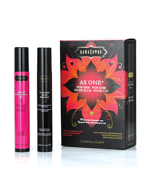 Kama Sutra As One Intensify Plus Warming &amp; Prolonging Gel Couples Kit - .4 oz