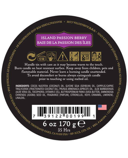 Thumbnail for Kama Sutra Ignite Massage Soy Candle - Island Passion Berry