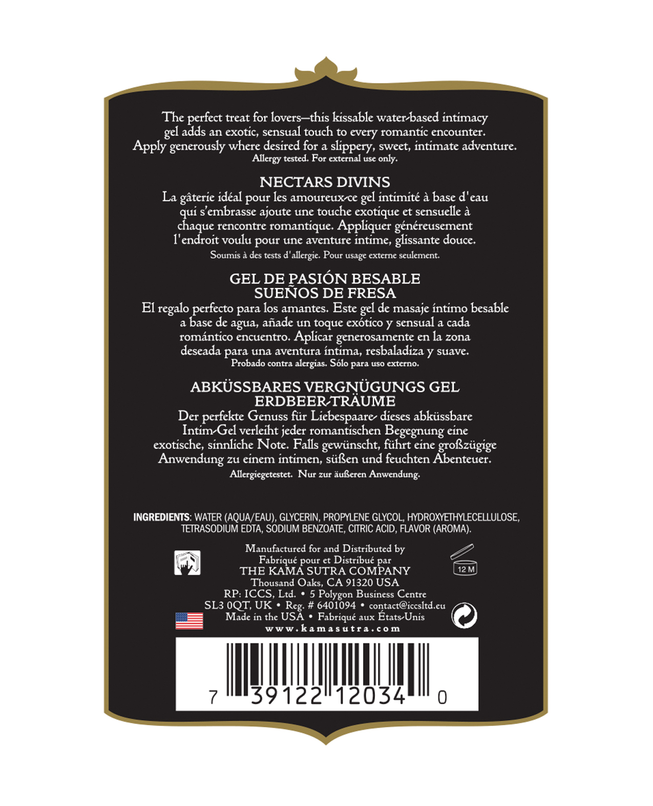 Thumbnail for Kama Sutra Divine Nectars - 5 oz Strawberry Dreams