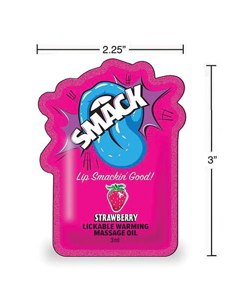 Thumbnail for Smack Lickable Warming Massage Oil - Strawberry 3 ml pouch