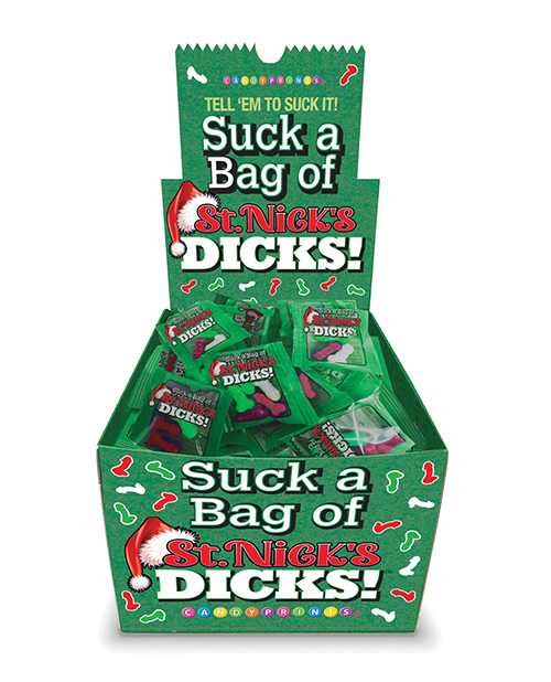Suck a Bag of St. Nick&apos;s Dicks Candy - Display of 100 pk