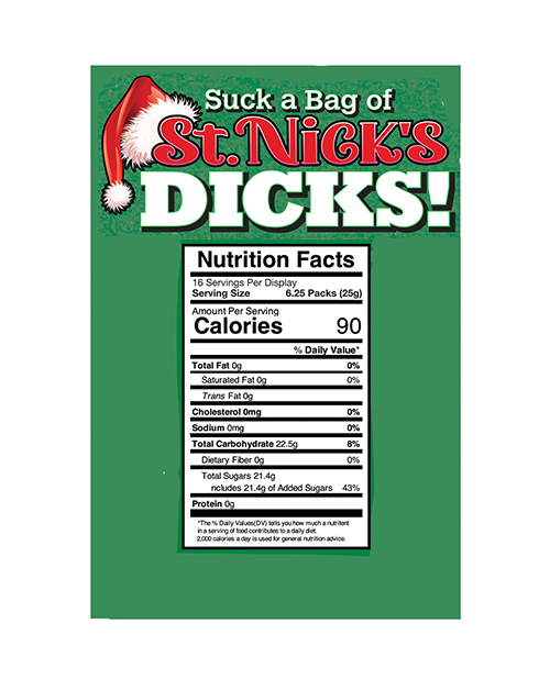 Thumbnail for Suck a Bag of St. Nick&apos;s Dicks Candy - Display of 100 pk